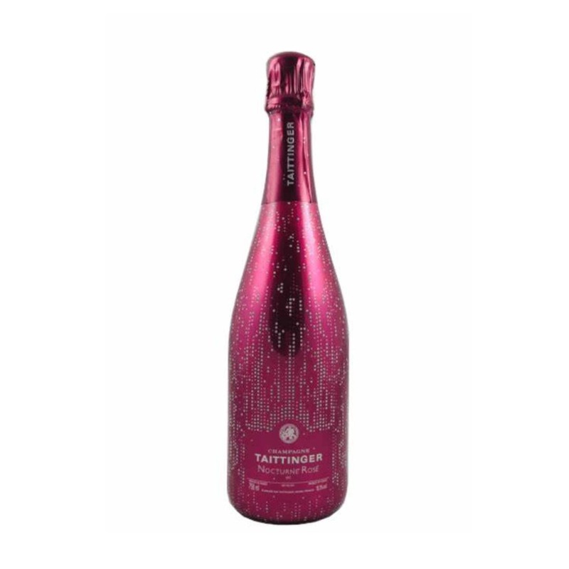 Case of Taittinger Nocturne Sec Rose Champagne