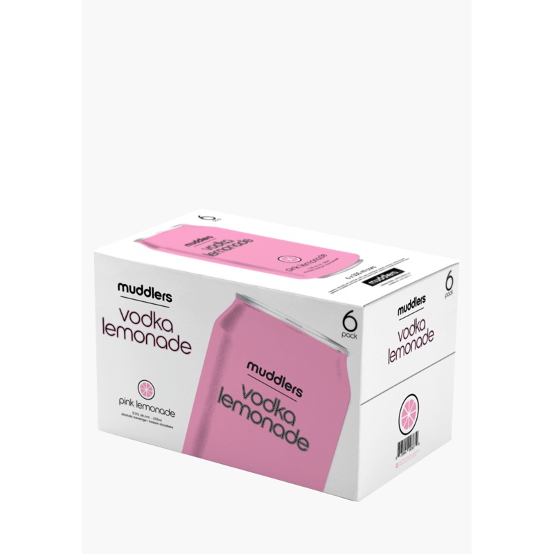 Muddlers Vodka  ‘Pink Lemonade’ – 6x355ML