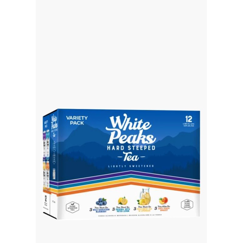 White Peaks Hard Steeped Tea Mix Pack – 12 x 355ML