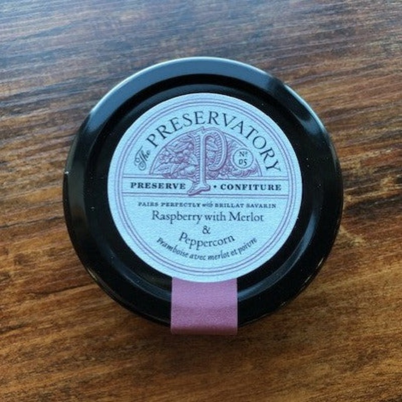 Raspberry with Merlot & Peppercorn Preserves