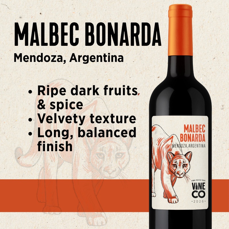 VineCo Global Passport Series – 2026 – Malbec Bonarda Twin Peaks – Mendoza, Argentina (December 2025)