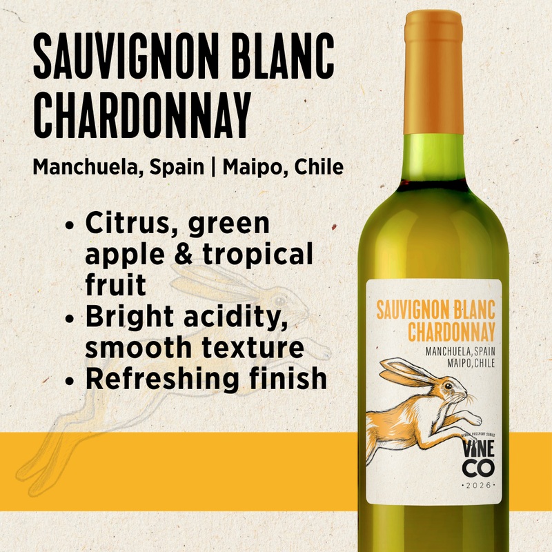 VineCo Global Passport Series – 2026 – Sauvignon Blanc Chardonnay  Alto Banco  Manchuela Spain/Maipo Chile (January 2026)