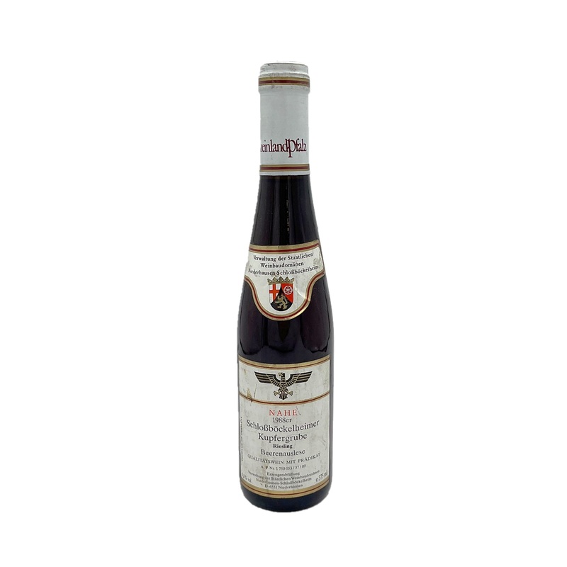 1988 Riesling Schlossbockelheimer Kupfergrube Beerenauslese, Staatlichen Weinbaudomane (Half bottle)
