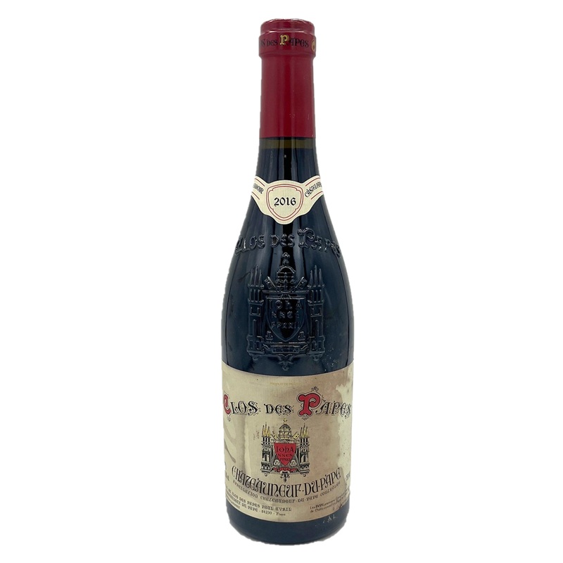 2016 Chateauneuf du Pape, Clos des Papes (Stained label)