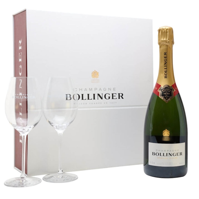 BOLLINGER SPECIAL CUVEE CHAMPAGNE GIFTBOX GLASSES
