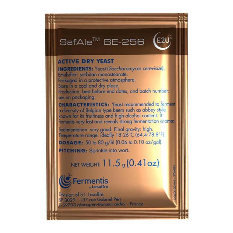 Fermentis SafAle BE-256 Belgian Ale Dry Yeast