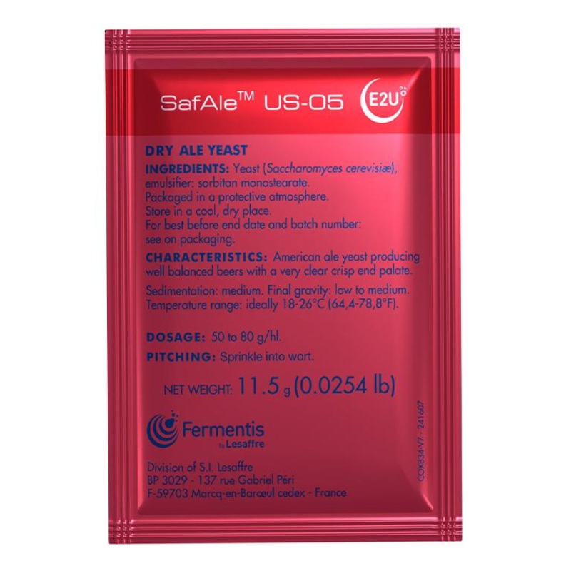 Fermentis SafAle US-05 American Ale Dry Yeast