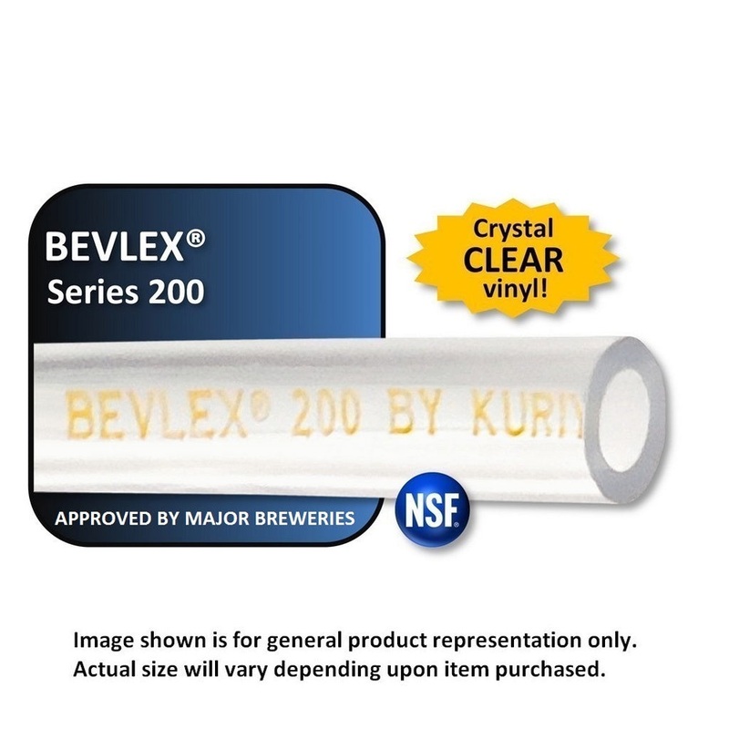 1/2 in. (I.D.) x 5/8 in. (O.D.) Bevlex PVC: Clear Thin Wall Tubing
