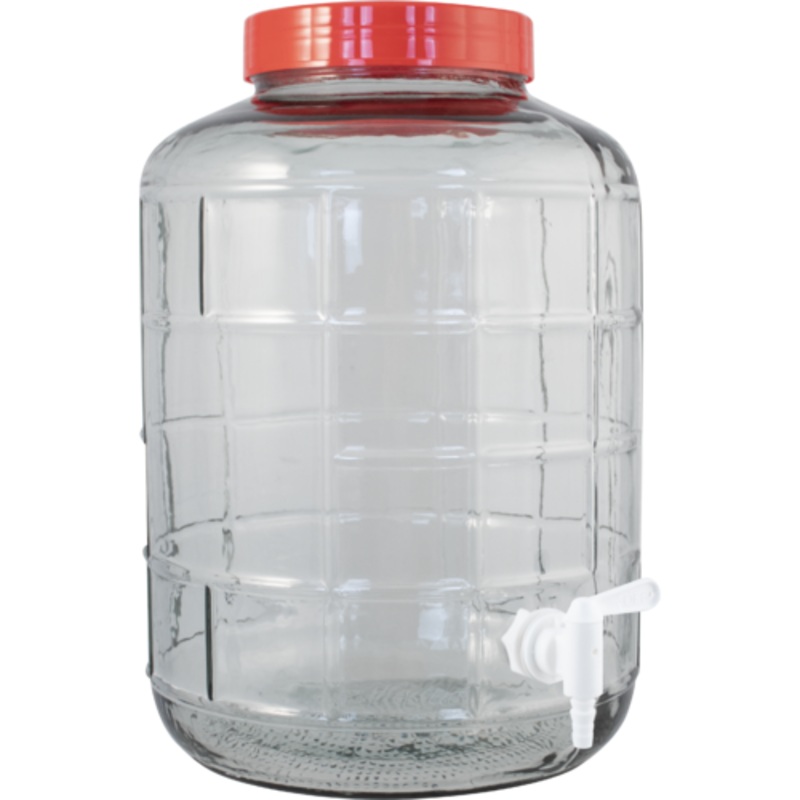 Wide Mouth Glass Carboy Ported with Spigot: 6.8 Gallon