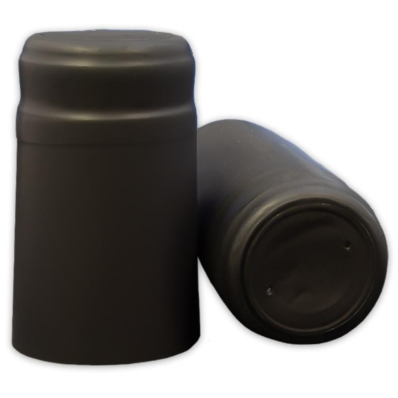 Bottle Shrink Capsules: Black (30 Count)