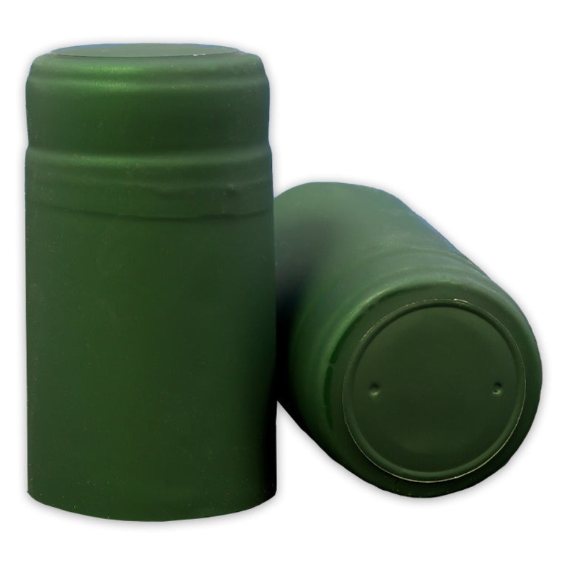 Bottle Shrink Capsules: Matte Green (30 Count)