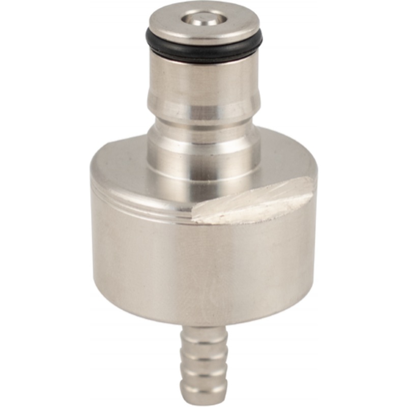 Carbonation and Line Cleaning Ball Lock Quick Disconnect (QD) Cap – Barb (Stainless)