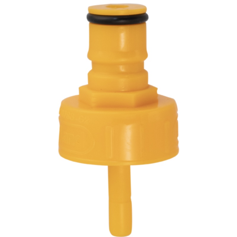 Carbonation and Line Cleaning Ball Lock Quick Disconnect (QD) Cap – Yellow Plastic