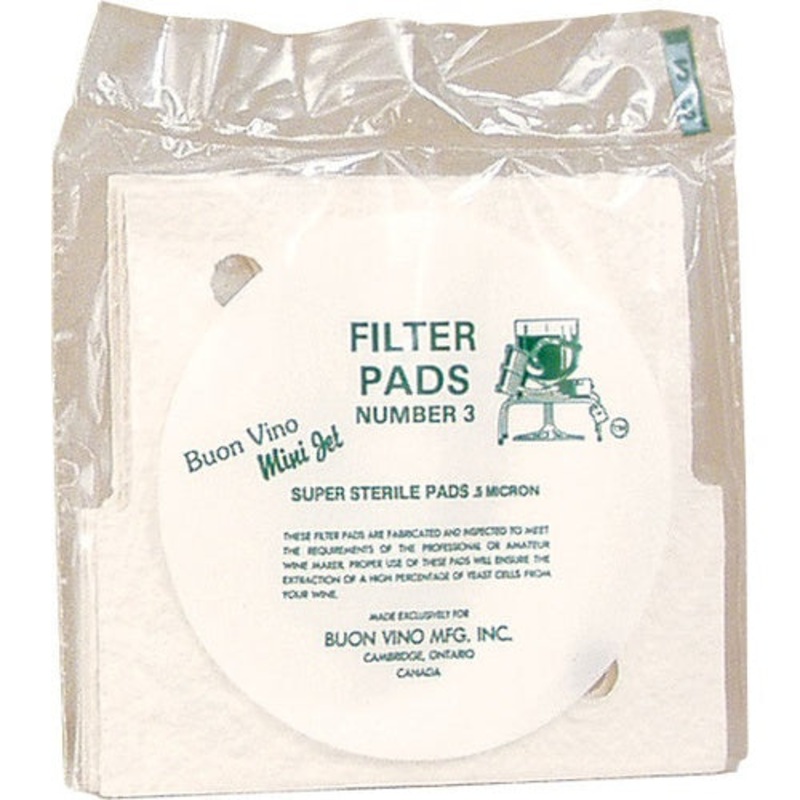 Mini Jet Filter Pads:  0.5 micron (#3) Pack of 3 (Green)