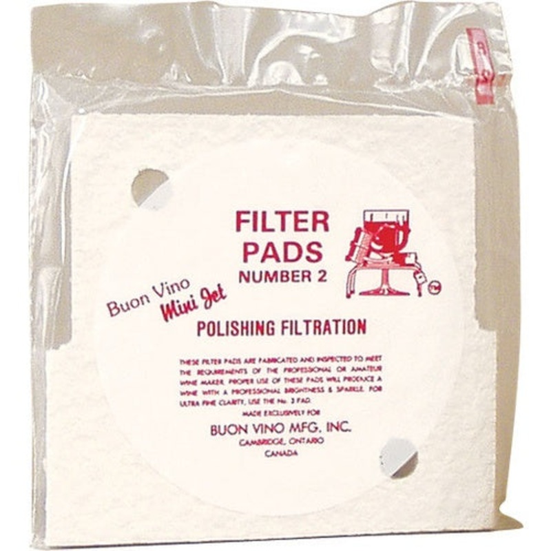 Mini Jet Filter Pads: 2.0 micron (#2) Pack of 3 (Red)