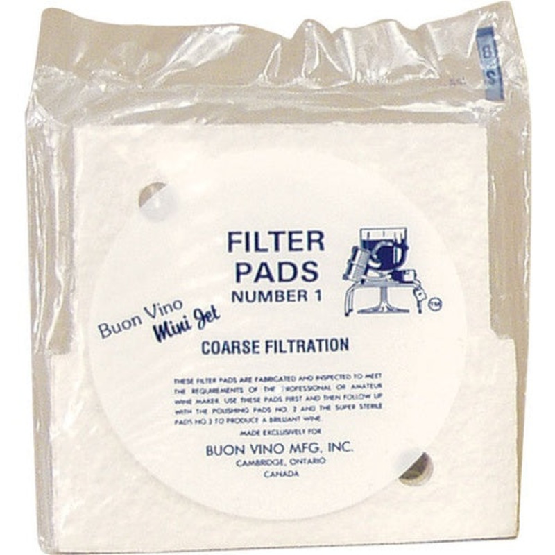 Mini Jet Filter Pads: 8.0 micron (#1) Pack of 3 (Blue)