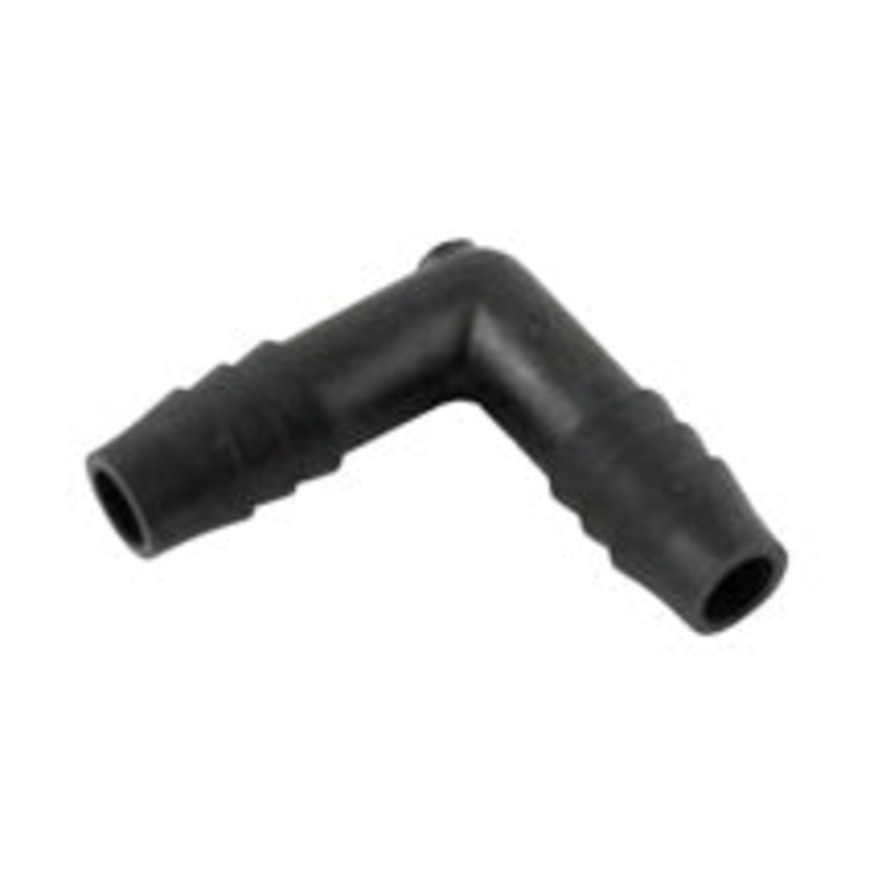 Plastic 90 Elbow 3/8 Barb x 3/8 Barb