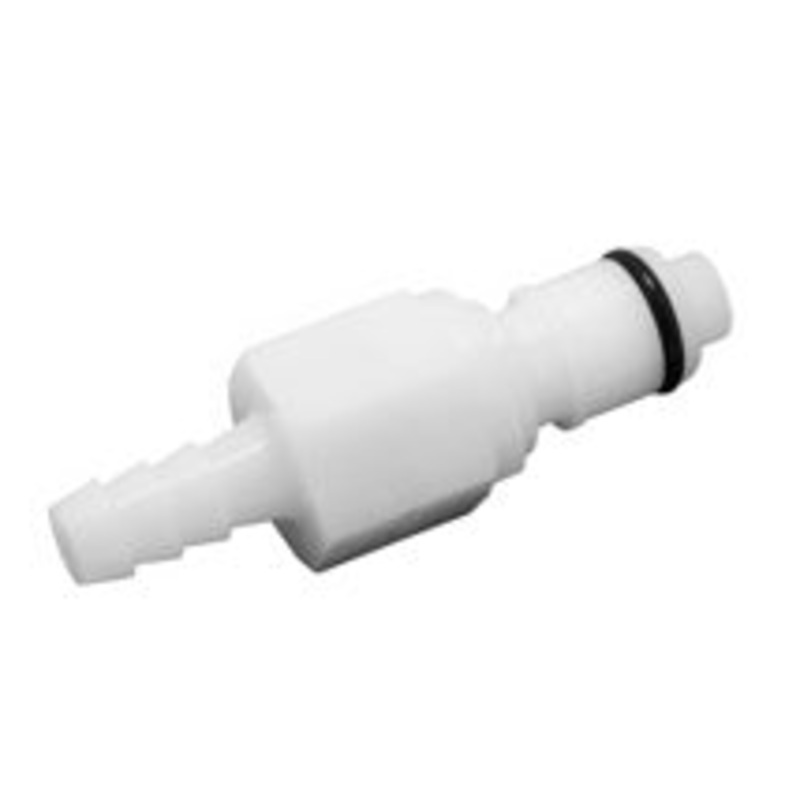 Quick Disconnect: Male x 1/4 Barb with Shutoff (Plastic)