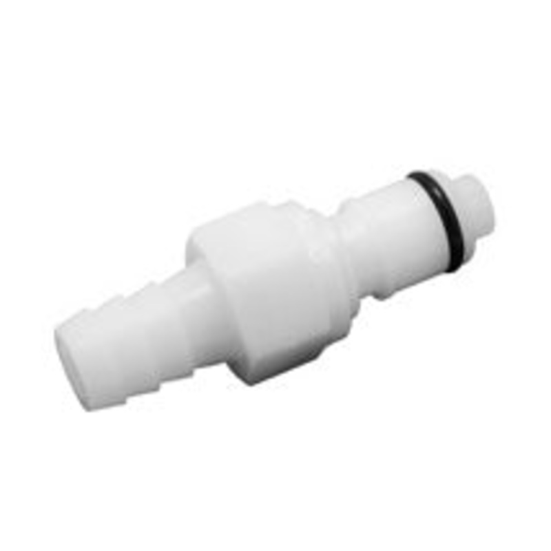 Quick Disconnect: Male x 3/8 Barb with Shutoff (Plastic)