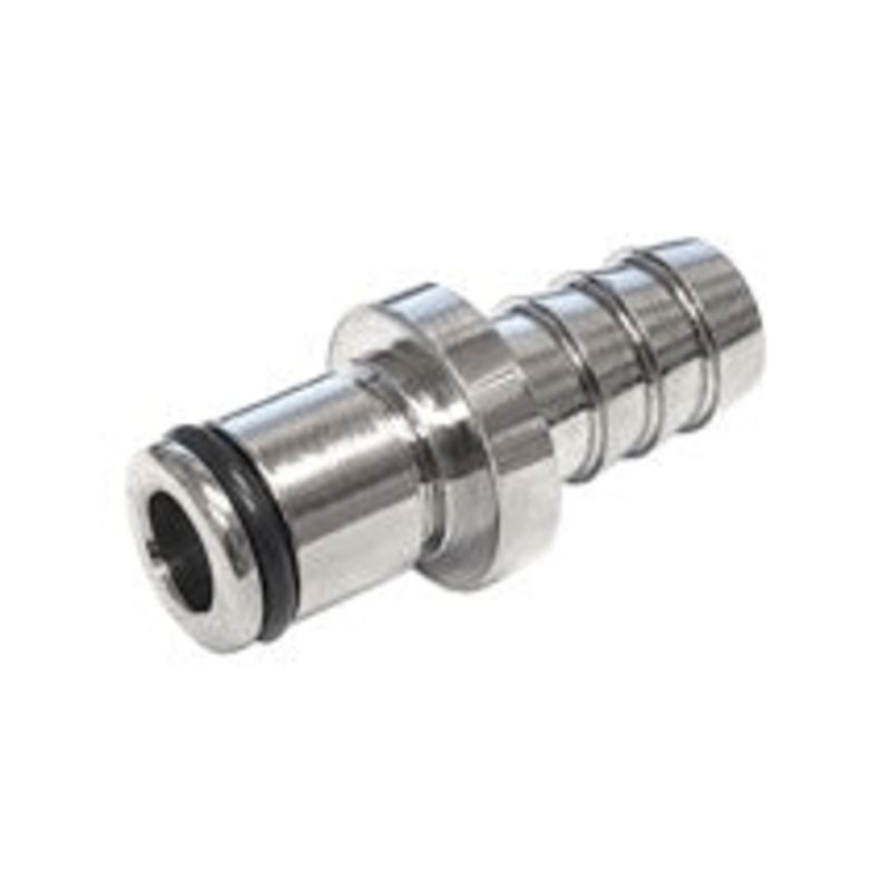 Quick Disconnect: Male x 3/8 Barb without Shutoff (Chrome)