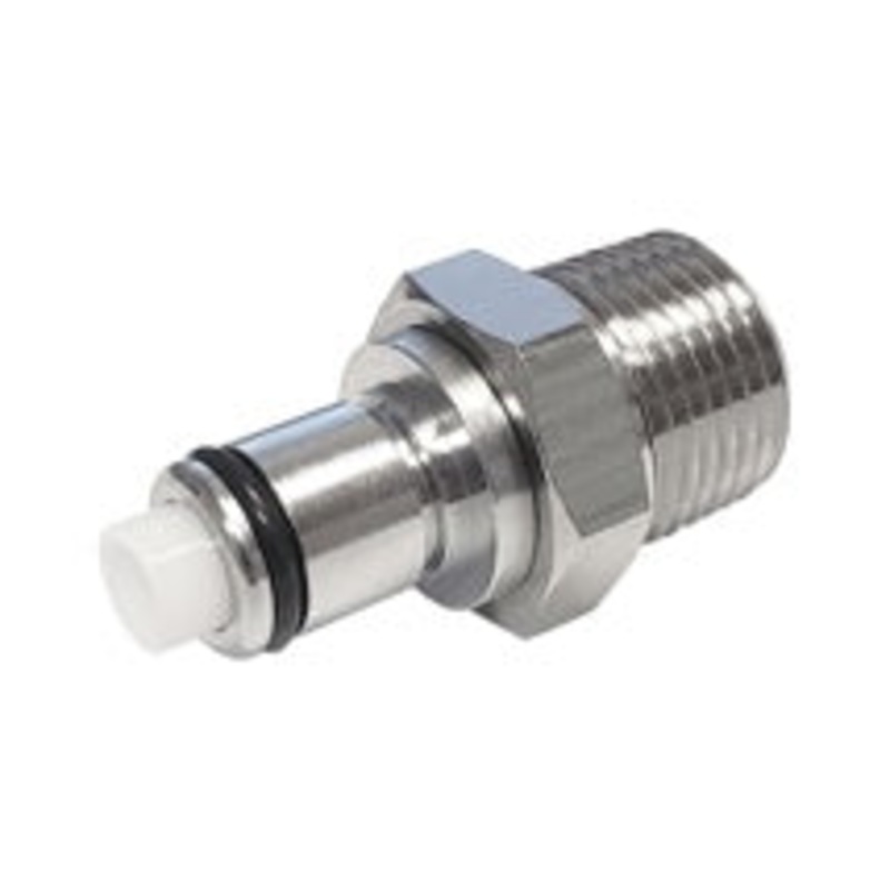 Quick Disconnect: Male x 3/8 MPT with Shutoff (Chrome)