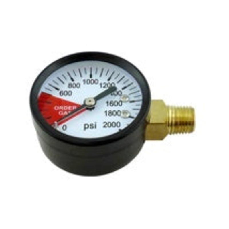 Regulator Pressure Gauge 1/4 MPT (2000 PSI) Left Hand Thread