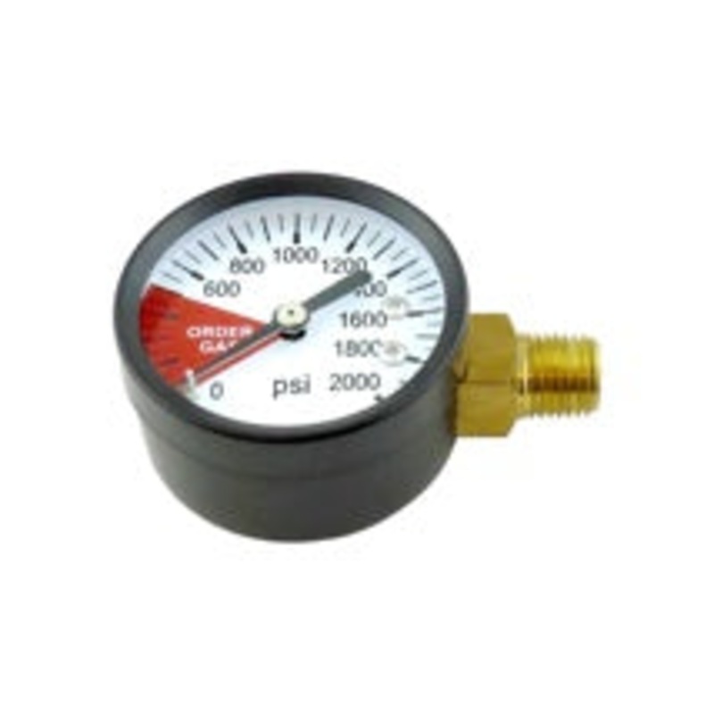 Regulator Pressure Gauge 1/4 MPT (2000 PSI) Right Hand Thread