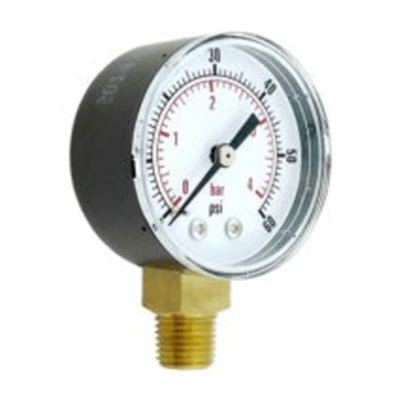 Regulator Pressure Gauge 1/4 MPT (60 PSI) Right Hand Thread