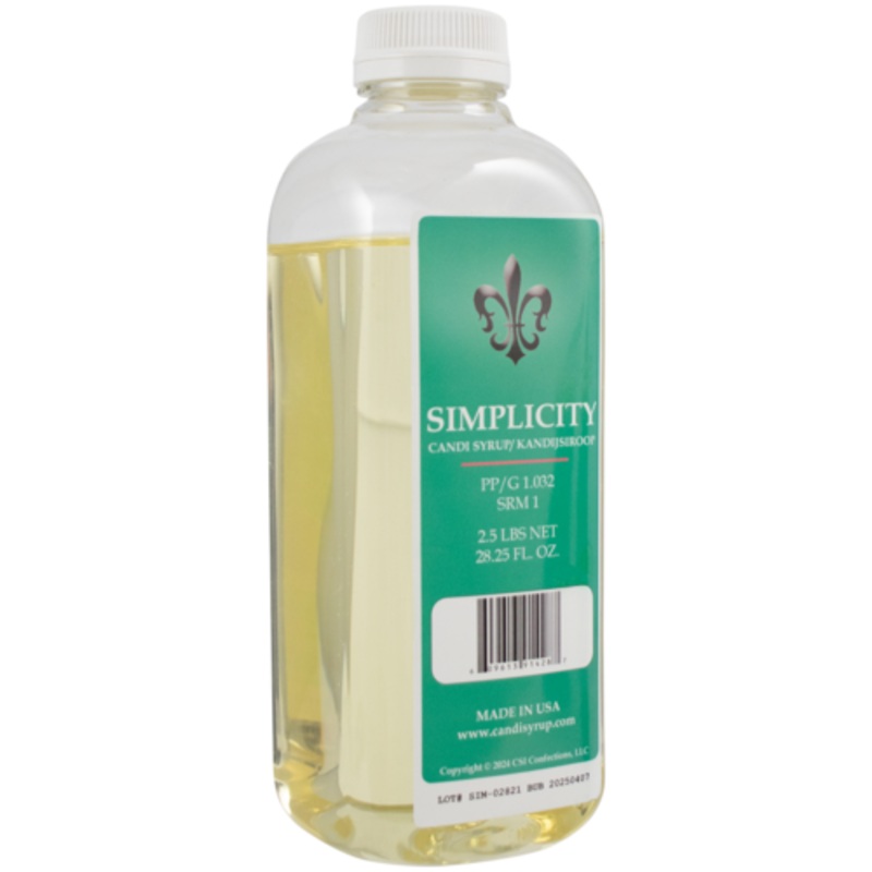 Candi Syrup – Simplicity 1 (Clear) – 2.5 lb.