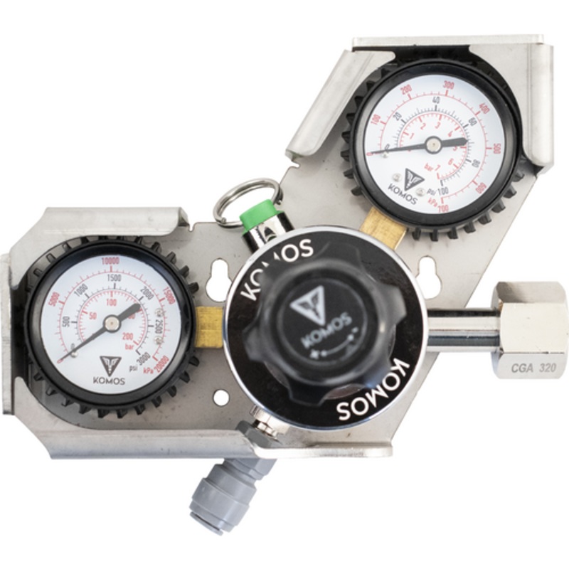 Gauge Cage for KOMOS CO2 Regulator – 304 stainless steel – Mounting Hardware Included