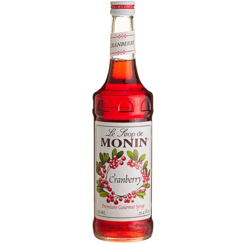 Monin: Premium Cranberry Flavoring Syrup – 750 ml.