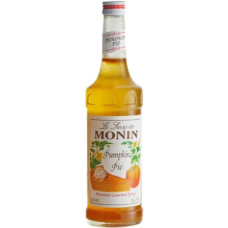 Monin: Premium Pumpkin Pie Flavoring Syrup – 750 ml.