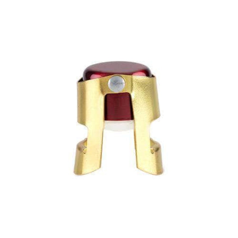 Red and Gold Champagne Stopper by Twine