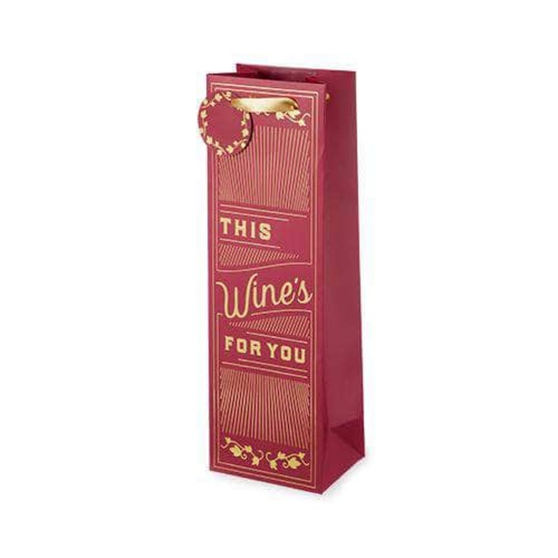 This Wine’s For You Single Wine Bag by Cakewalk