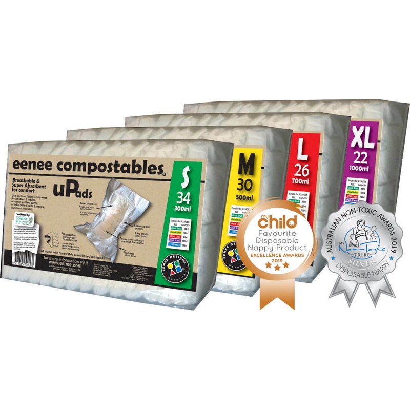 Eenee uPads Packet|Medium 500 ml|Large 700 ml|Small 300 ml|Extra Large 1000 ml