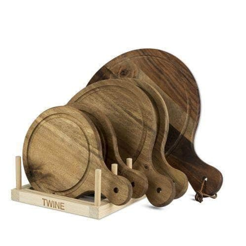 Wood Cheese Board Display Rack by Twine