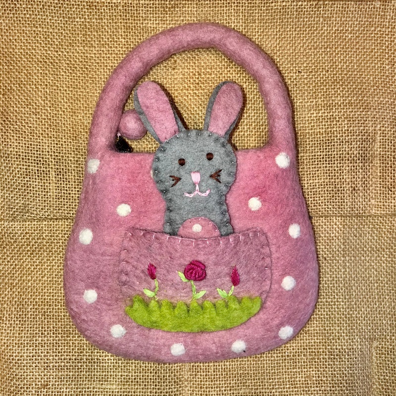 Pashom Bag with Bunny Finger Puppet