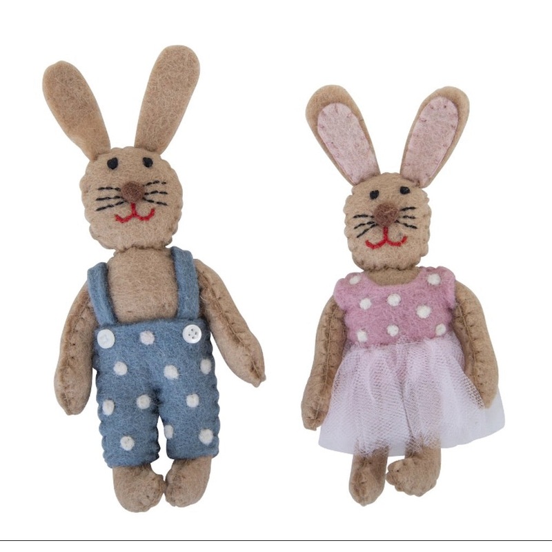 Pashom Bunny Toy|White (Dress)|White (Overalls)|Grey (Overalls)|Grey (Dress)|Brown (Dress)|Brown (Overalls)|Purple (Dress)