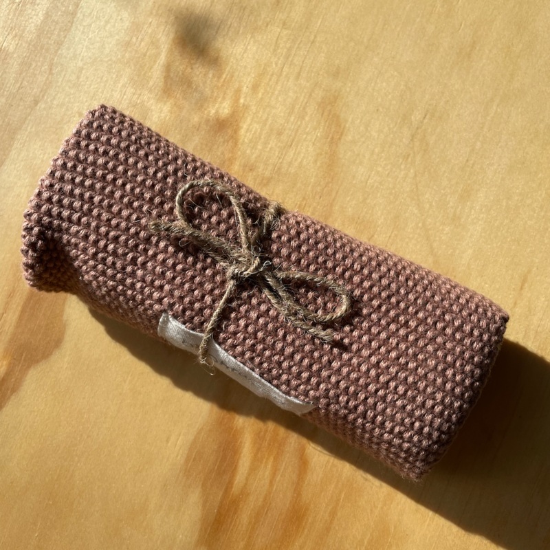 Brightwood Organic Dish Cloth|Spanish Grey|Taupe|Charcoal|Stone|Dusty Earth|Grey Marble|Blue Marble|Chai|Natural|Eucalypt|Terracotta|Vine|Earth|Musk|Fern|Dark Grey|Cripple Grey|Off White|Dusty Pink|Maroon Melange|Coral|Vineyard Green|Baby Powder