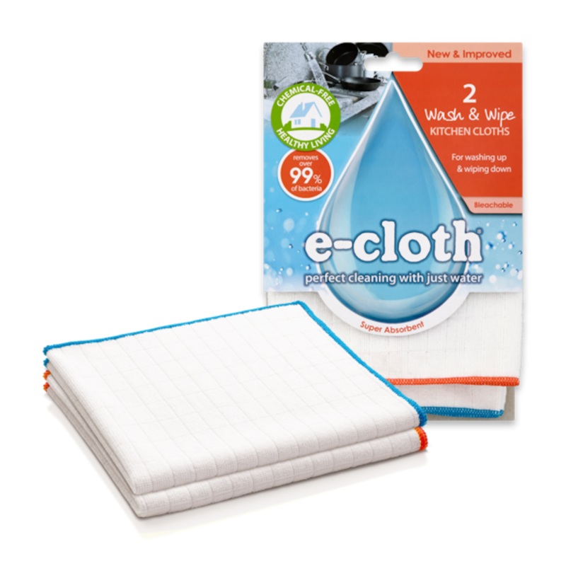 E-Cloth Wash & Wipe Kitchen Cloths (2 Pack)