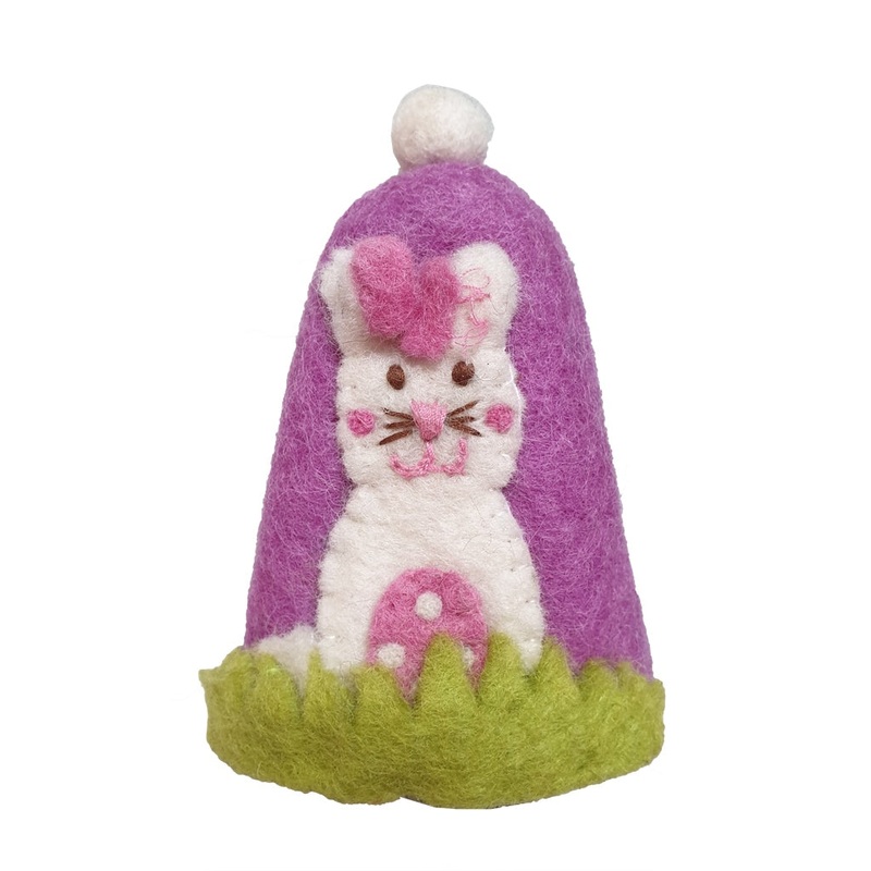 Pashom Egg Cosy Bunny & Grass|Pink|Purple|Blue
