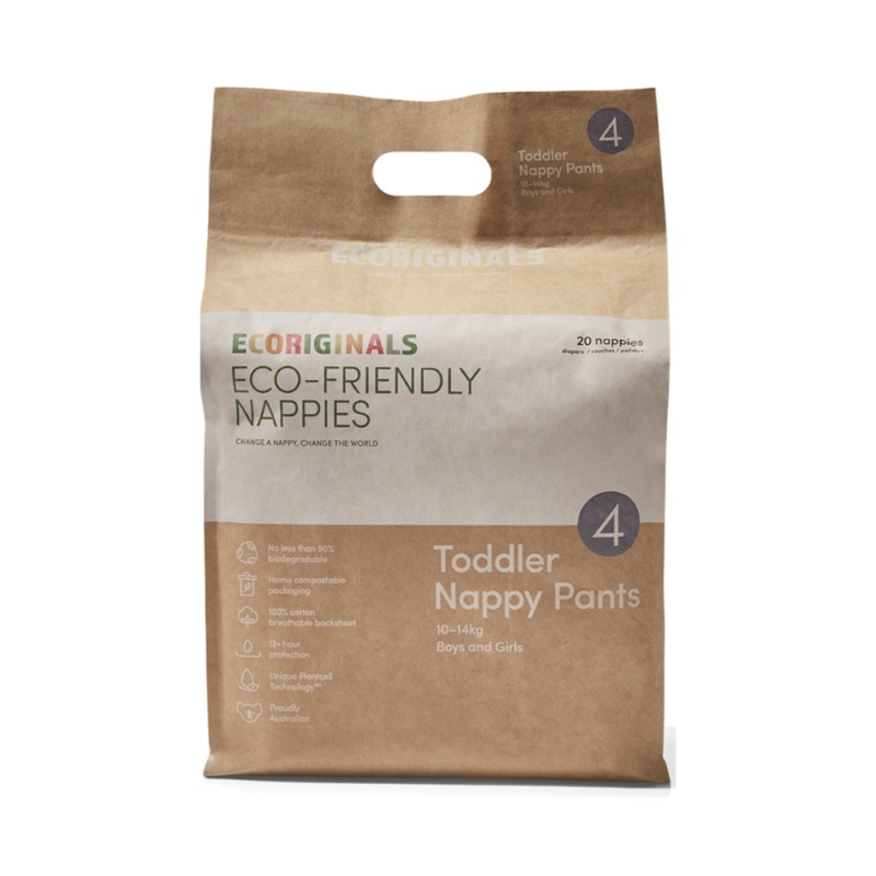 Ecoriginals Nappy Pants|Junior 6 (14 Pack)|Walker 5 (16 Pack)|Toddler 4 (18 Pack)|Crawler 3 (20 Pack)