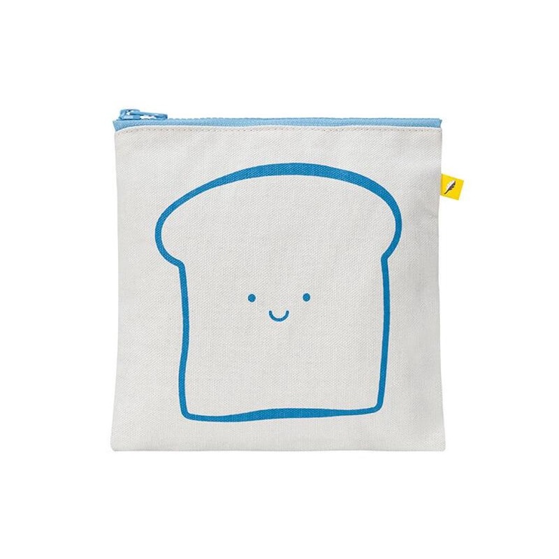 Fluf Zip Snack Sack|Happy Bread Blue|Cherries Red|Happy Bread Orange