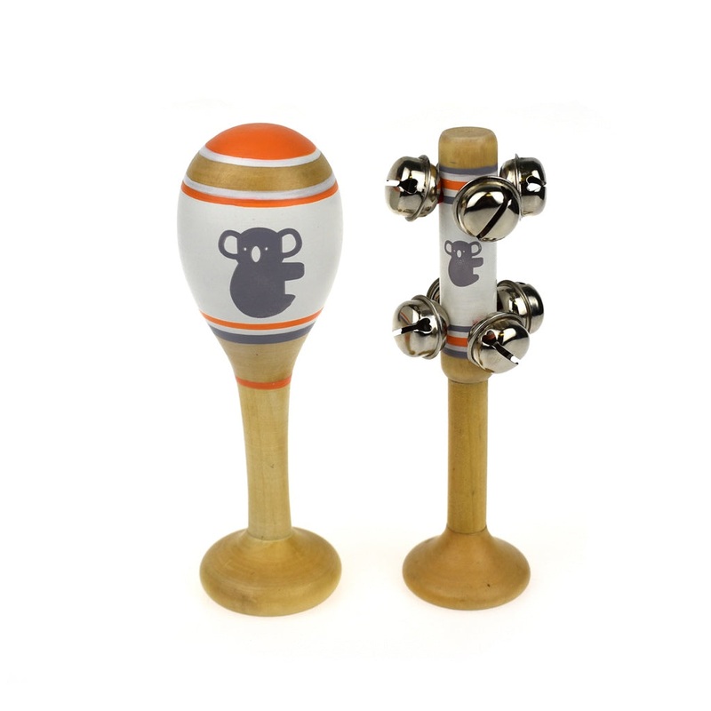 Kaper Kidz Maraca & Bellstick|Ladybug|Bee|Unicorn|Dragon|Star|Heart|Koala