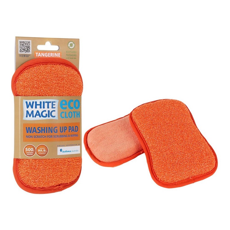 White Magic Washing Up Pad|Tangerine|Charcoal