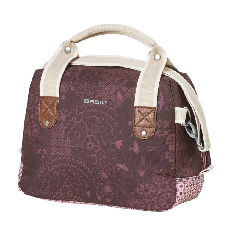 Basil Boheme Handlebar Bag|Indigo Blue|Fig Red