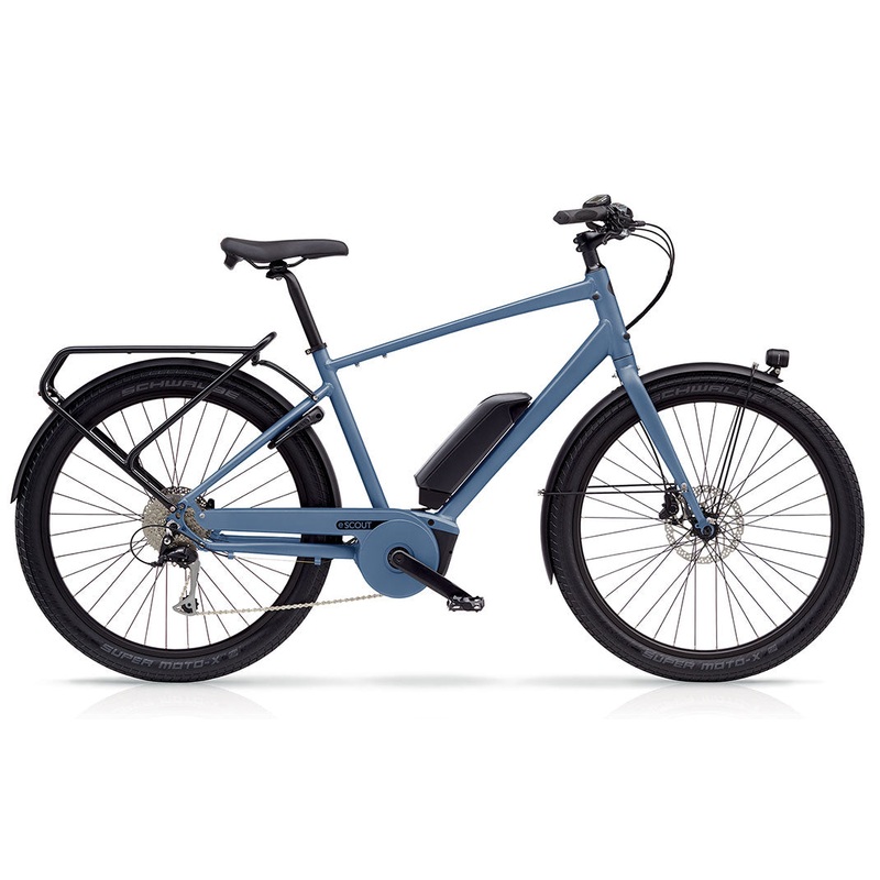 Benno e-Scout Electric Bike|Regular|Large|400 Watt-Hour|500 Watt-Hour|Matt Graphite Grey|Matt Alaska Blue