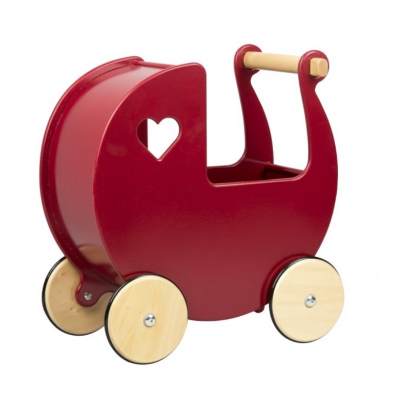 Moover Dolls Pram|Natural|Red