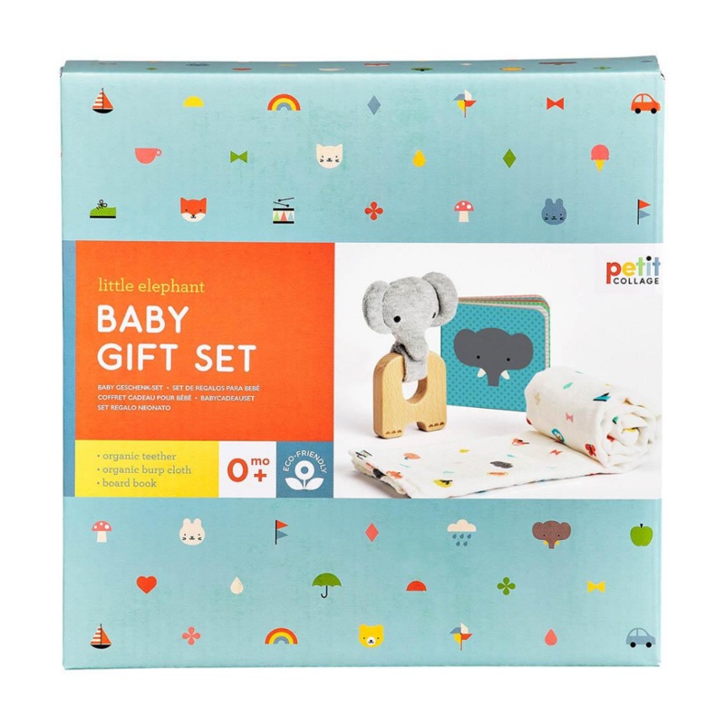Petit Collage Baby Gift Set|Little Monkey|Little Elephant