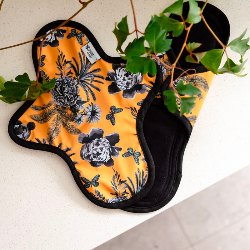 Designer Bums Cloth Pad Liner|Lush Leaves|Modern Fijian|Native Blush|Green Thumb|Fawn Moon|Twilight Moon|Fairy Moon|Early Autumn|Retro Floral|Herb Garden|Poppy Fields|Honey Bee